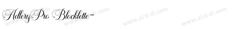 AdleryPro Blocklette字体转换
